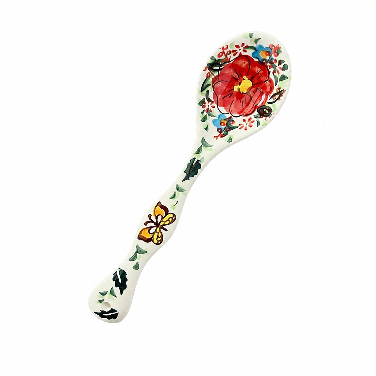 Ceramic Dining Spoon, Hand-Painted Tabletop Accessory - product view 6
