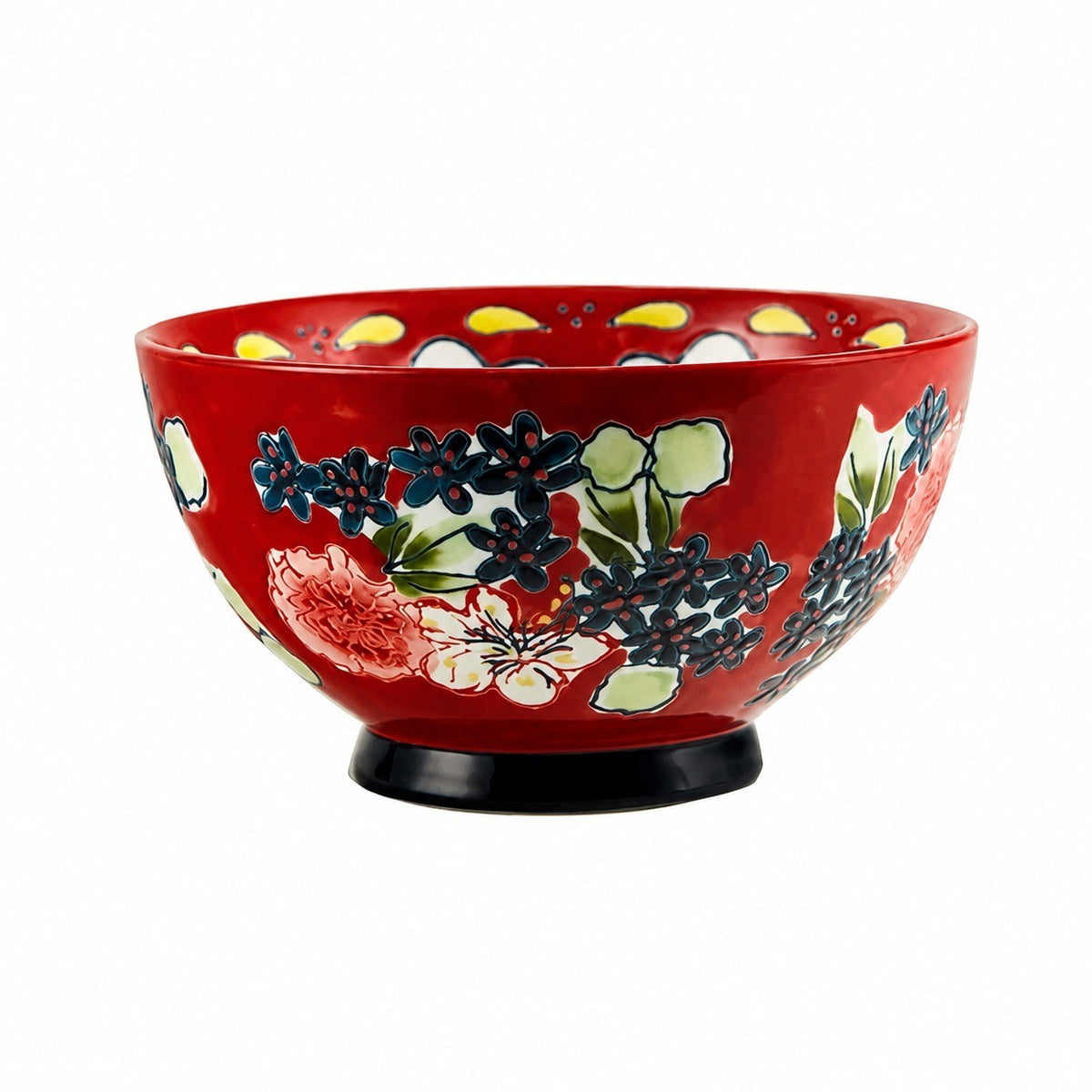 Hydrangea Underglaze Porcelain Bowl, Hand-Painted Side Plate - product view 3