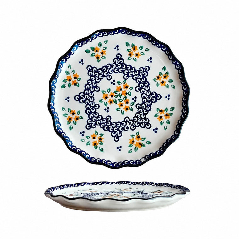 Floral Shallow Plate, 8.4 in, Hand-Painted - product view 2