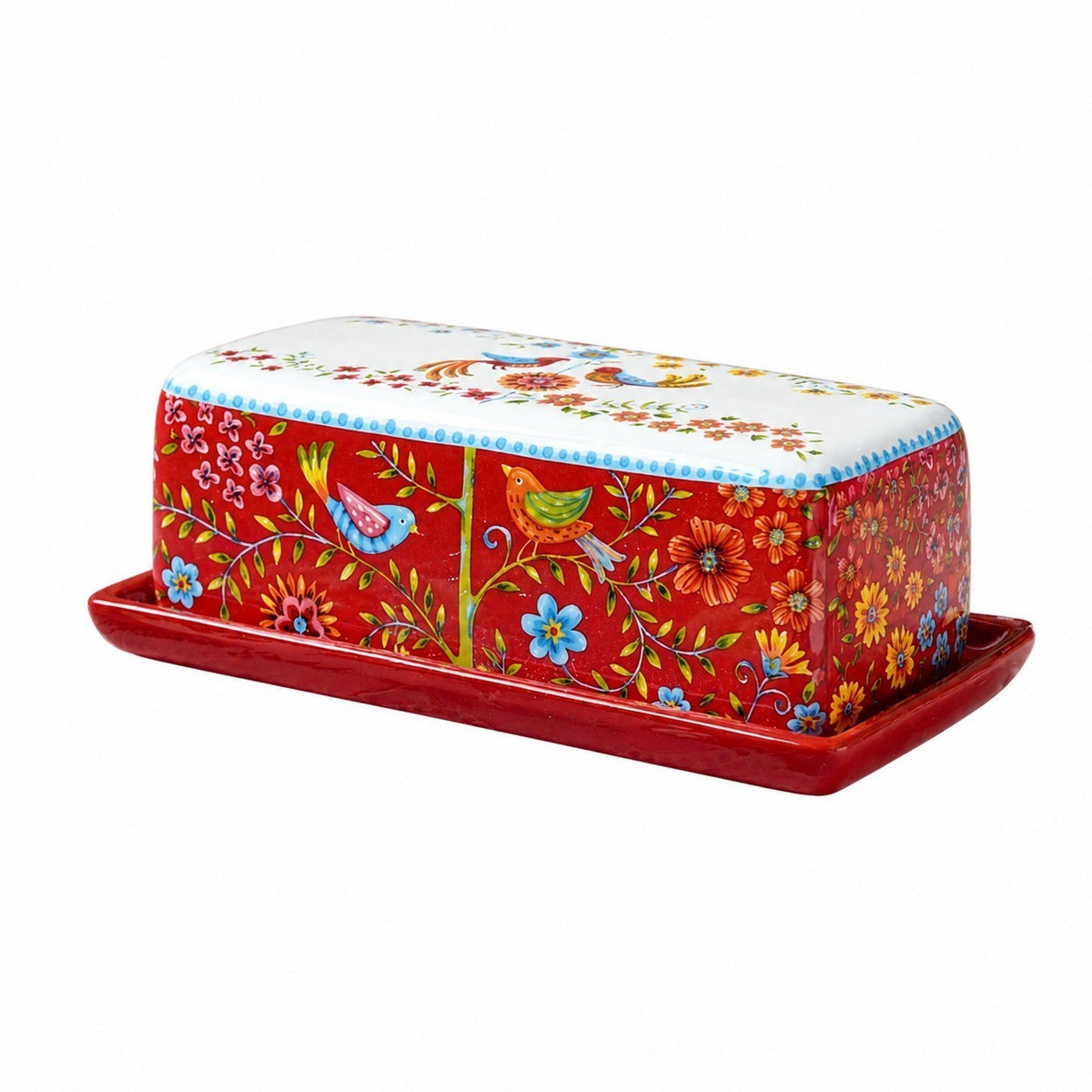 Auspicious Golden Phoenix Tableware, 19.5x10x7cm Butter Box Tabletop Accessory - product view 1