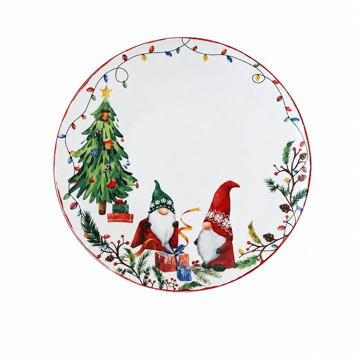 Decorative Shallow Plate, Ceramic Dinnerware - product view 5