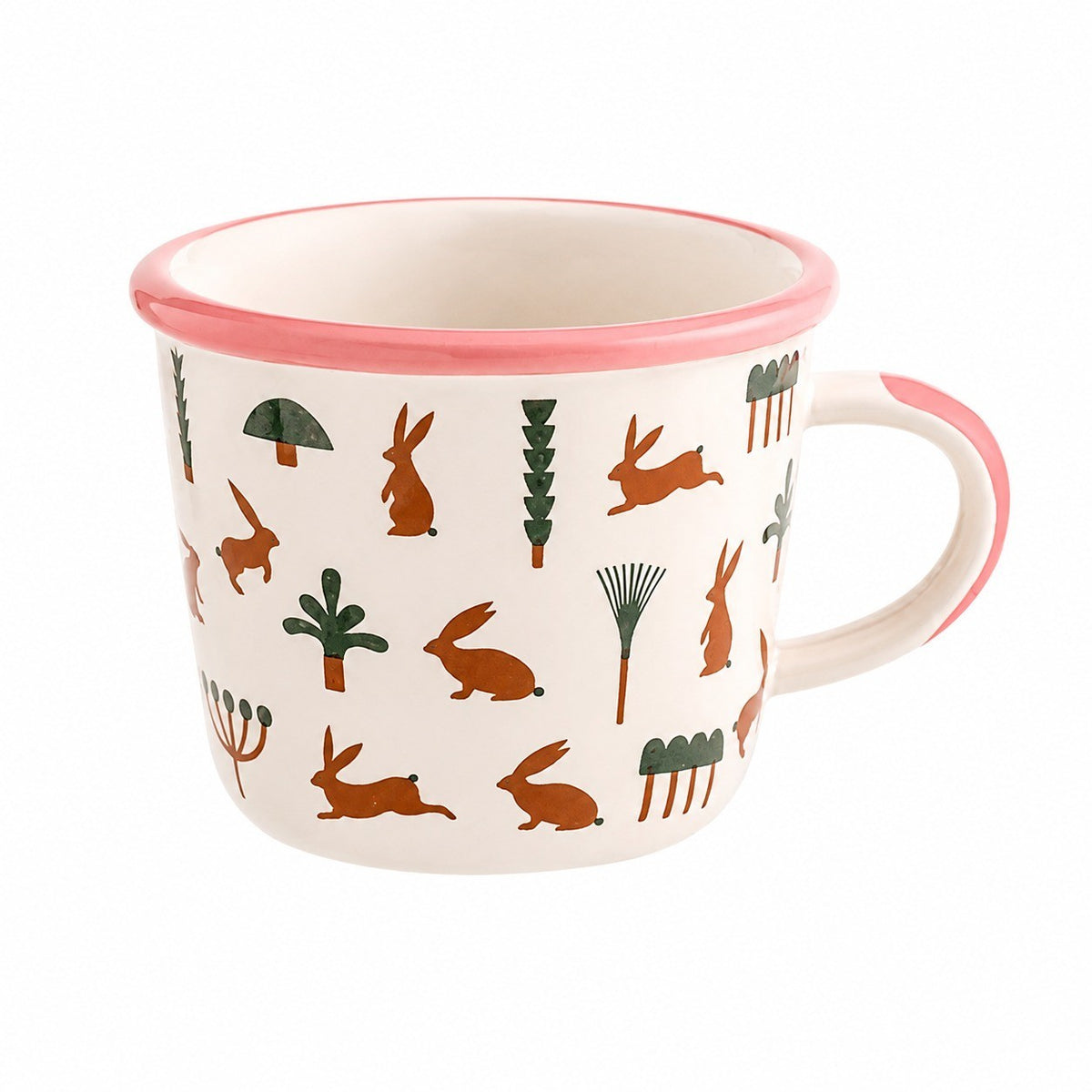 Cartoon Handled Mug, Ball-Playing Cat, Black, 320 ml, Ceramic - product view 2