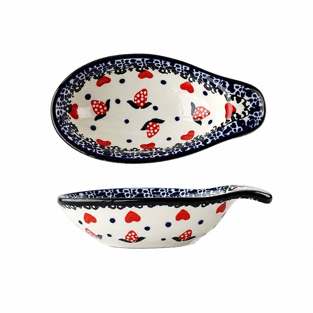 Mini Fish-Shaped Ceramic Dipping Dish, Hand-Painted - product view 7