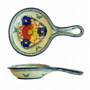 Sunrise Handled Dish, Underglaze Porcelain Floral Decorative Dish - product view 3