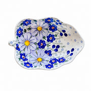 Painted Ceramic Leaf-Shaped Deep Dish, Small - product view 3