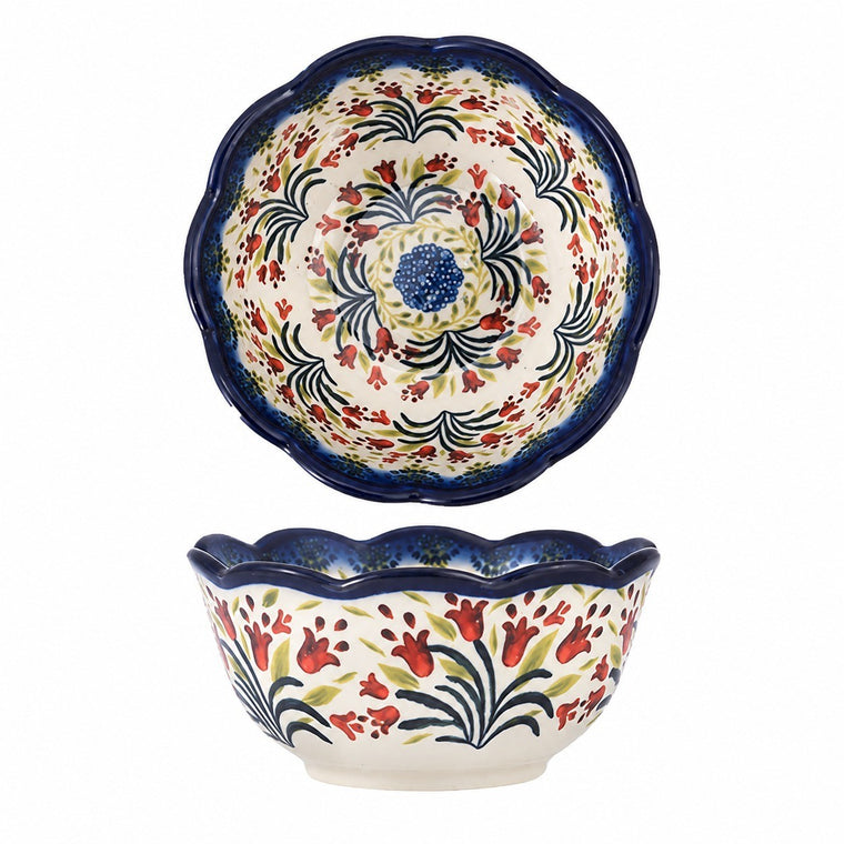 Large Porcelain Soup Bowl, 8 in 1700 ml, Floral Underglaze - product view 1