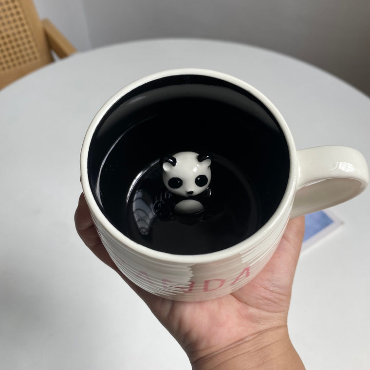 3D Panda Mug 450 ml, Cute Ceramic Coffee Cup - detail 1