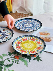 Floral Shallow Plate, 8.4 in, Hand-Painted - detail 2