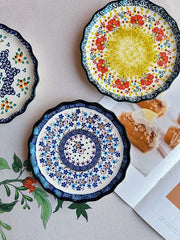 Floral Shallow Plate, 8.4 in, Hand-Painted - detail 3