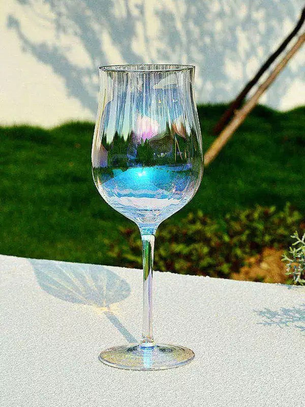 Tulip Stemmed Wine Glass, Rainbow Pink, 400 ml, Crystal Glass - detail 1