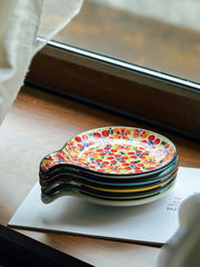 Underglaze Porcelain Short-Handle Dish, Hand-Painted Decorative - detail 2