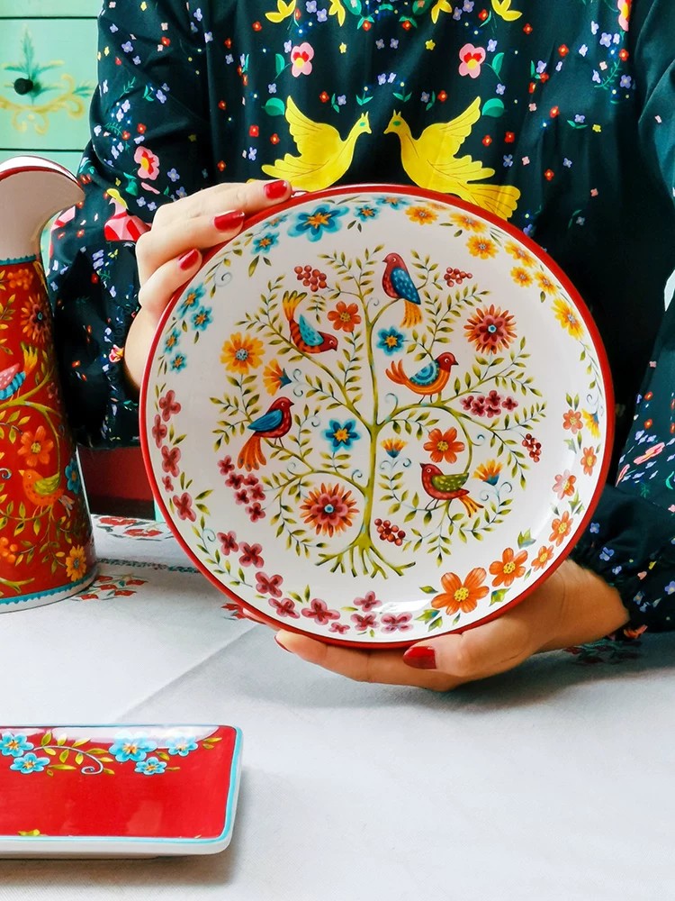Auspicious Golden Phoenix Deep Plate, 8.8 Inch - detail 3