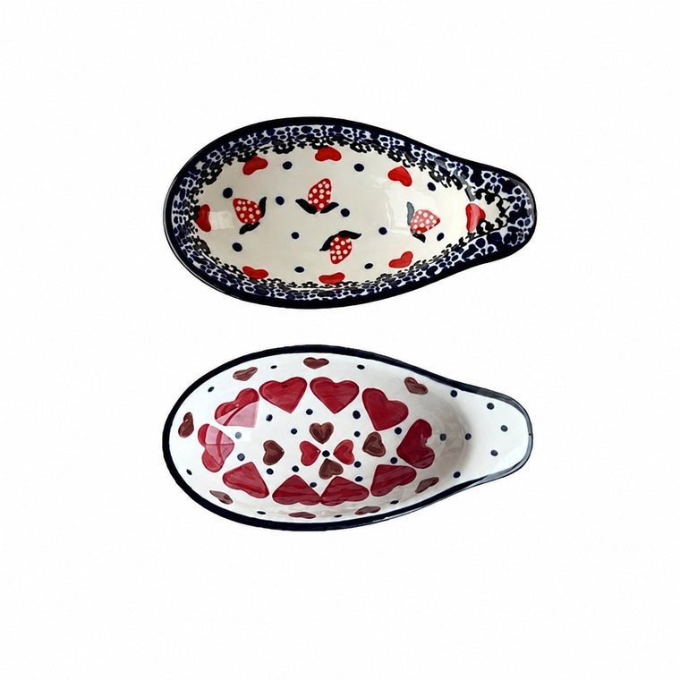 Mini Fish-Shaped Ceramic Dipping Dish, Hand-Painted - product view 1