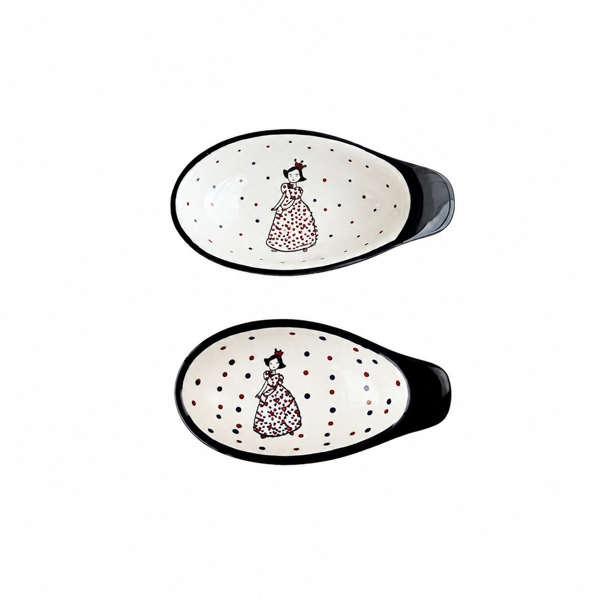 Mini Fish-Shaped Ceramic Dipping Dish, Hand-Painted - product view 6