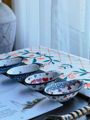 Mini Fish-Shaped Ceramic Dipping Dish, Hand-Painted - detail 2