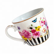 Black Stripe Floral Medium 250 ml Cup - product view 2