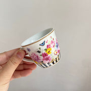 Black Stripe Floral Medium 250 ml Cup - detail 1