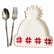 Christmas Hat Plate, Festive Holiday Dinnerware, Decorative Serving Plate - product view 1