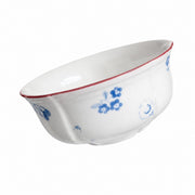 Red-Rimmed Blue Floral Rice Bowl, V Style, 4.75 Inch - product view 2