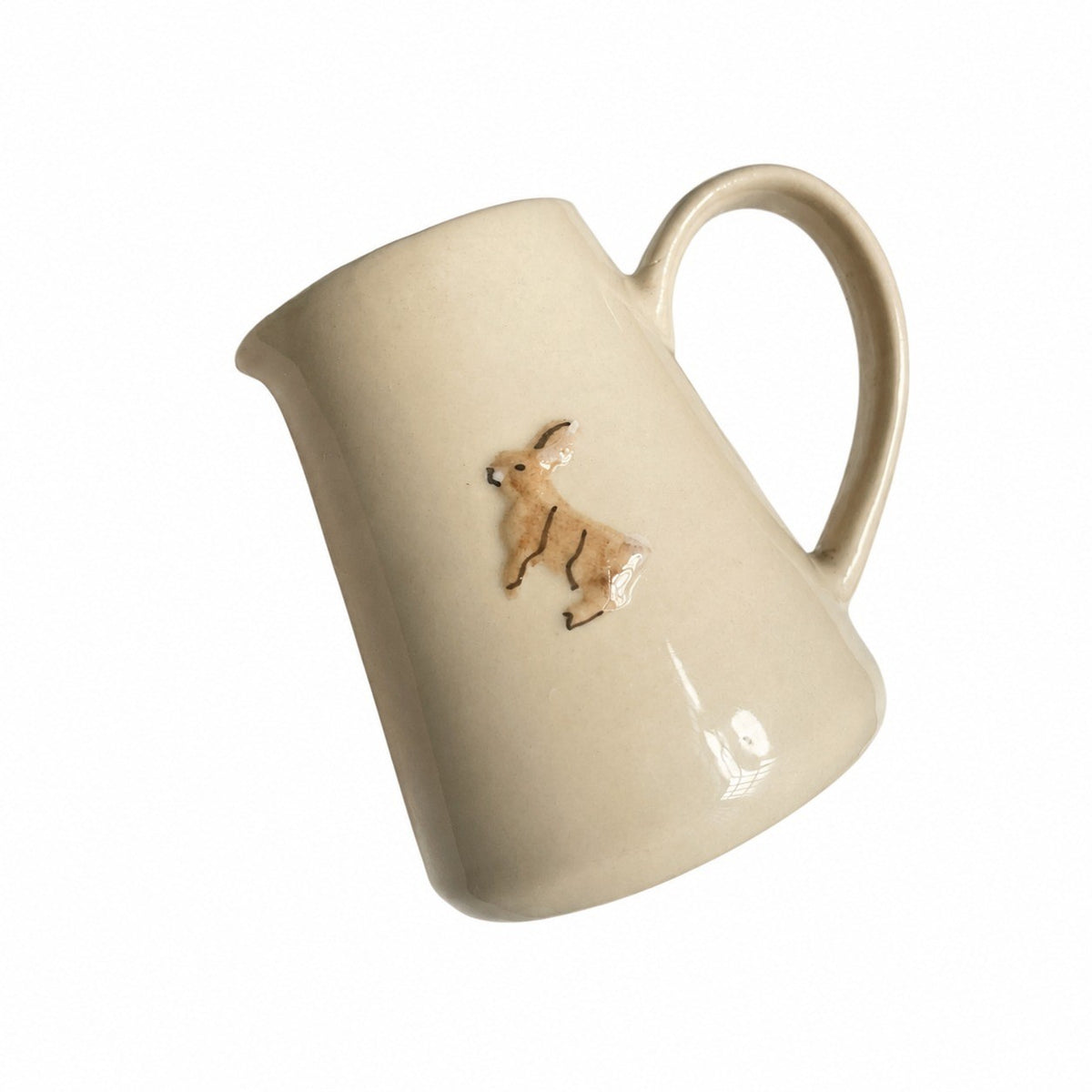 Long-Legged Bird Small Ceramic Creamer, Decorative Pitcher for Coffee & Tea - product view 4