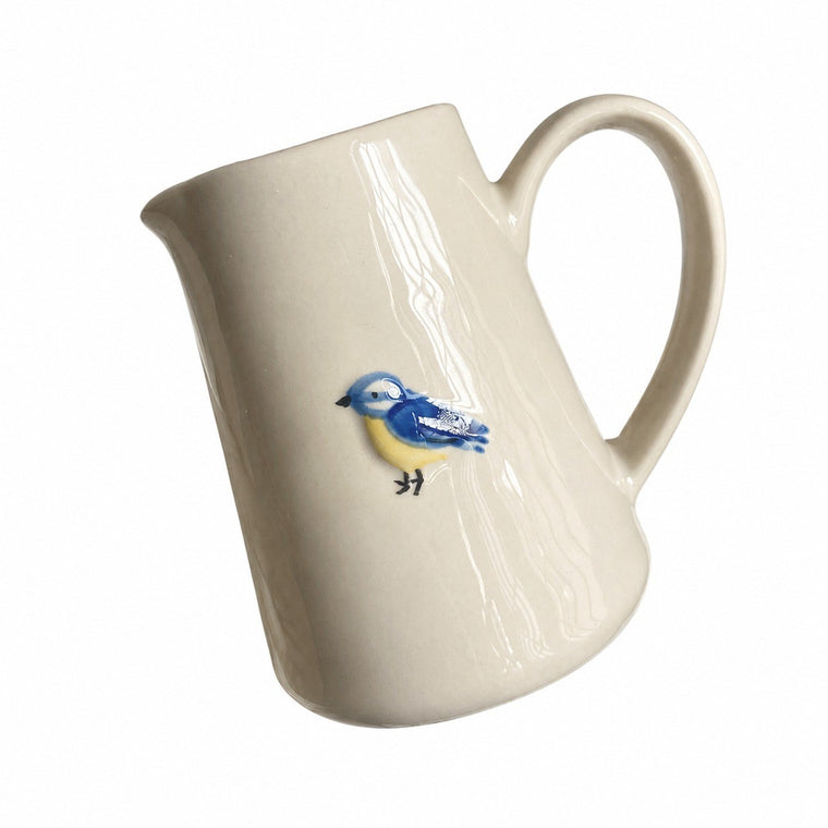 Long-Legged Bird Small Ceramic Creamer, Decorative Pitcher for Coffee & Tea - product view 2
