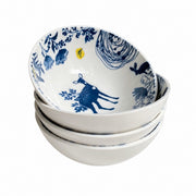 Forest Deer Ceramic Bowl, 6 Inch, Underglaze Decoration - product view 2