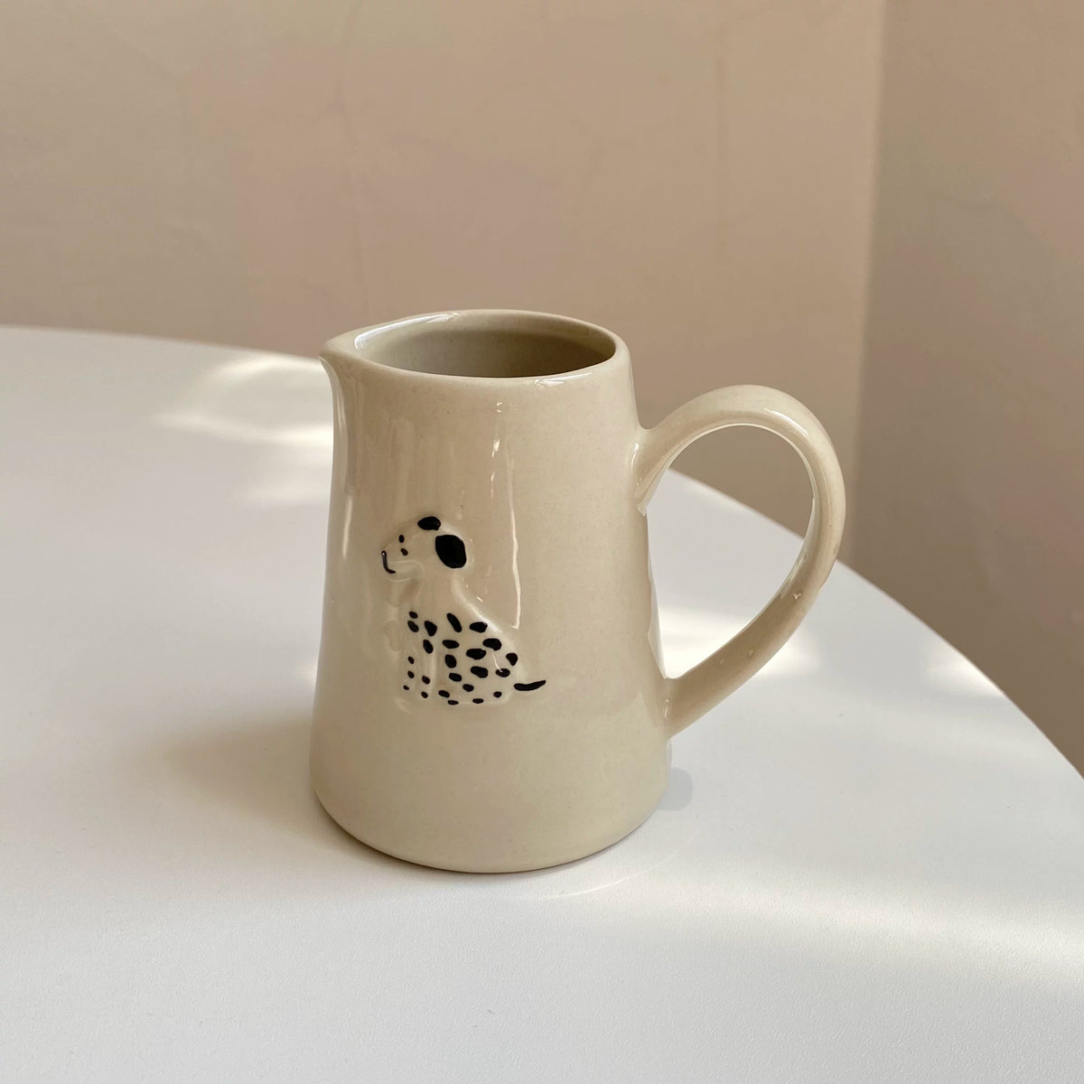 Long-Legged Bird Small Ceramic Creamer, Decorative Pitcher for Coffee & Tea - detail 1