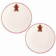 Gingerbread Man Flat Plate 21 x 2 cm, Underglaze Decorative Dinner Plate - product view 1