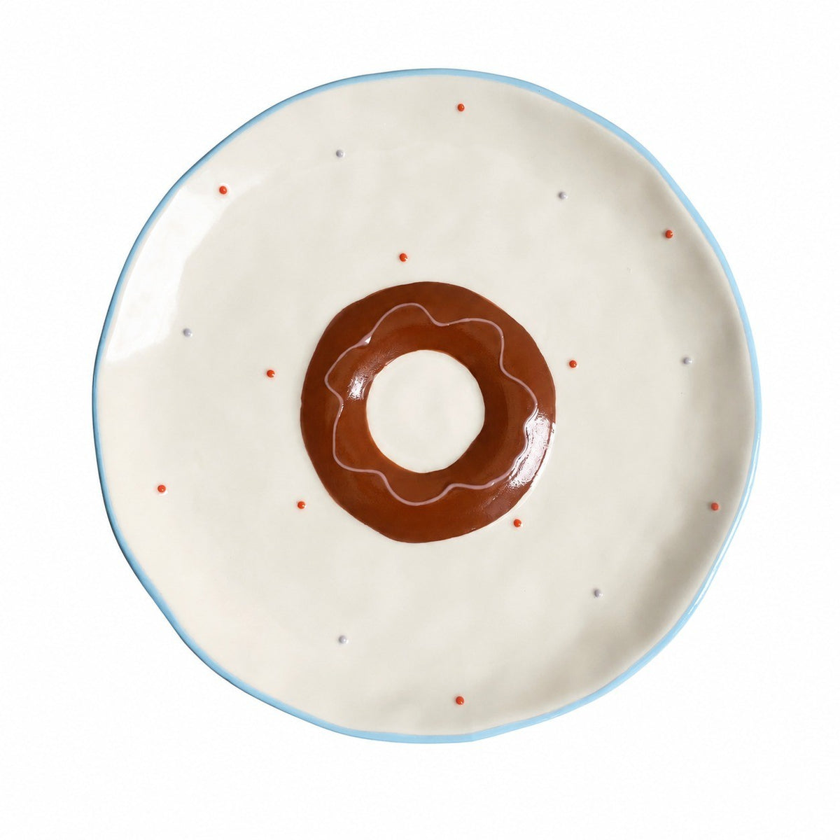 Donut Beaded Plate 20 x 1.6 cm, Decorative Dinnerware - product view 1