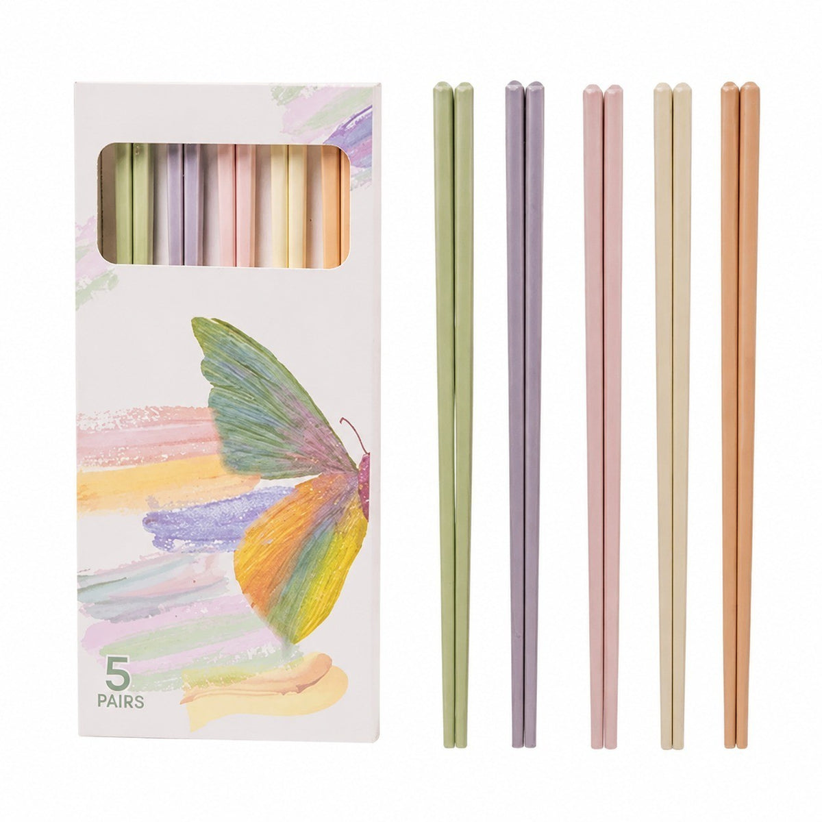 Ceramic Chopsticks 5-Pair Boxed Set, Colorful, 24.5 cm Dining Utensils - product view 1