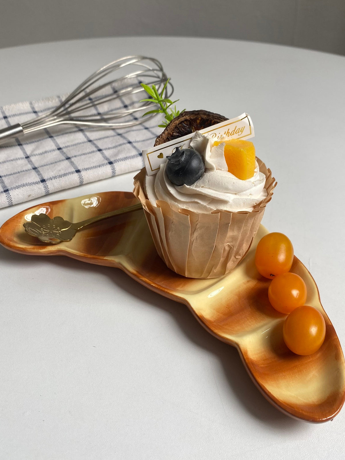 Ceramic Croissant Small Dish, Underglaze Decorative Plate - detail 3