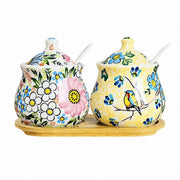 Blue Melamine Seasoning Jar Tray Set, 3-Piece - product view 5