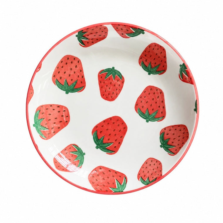 Strawberry Round Plate 6.5 Inch, 16.5 x 2.8 cm, Underglaze Decoration - product view 1