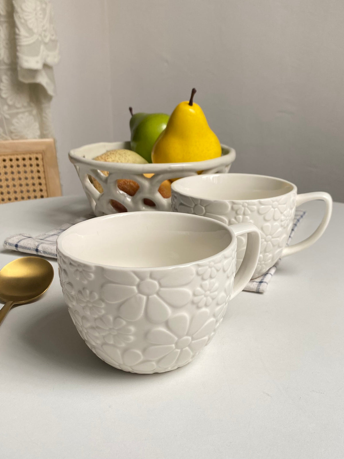 Small Daisy White 475 ml Cup - detail 2