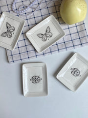 Small Square Dish, Ladybug Pattern, 2 Pieces Set - detail 2