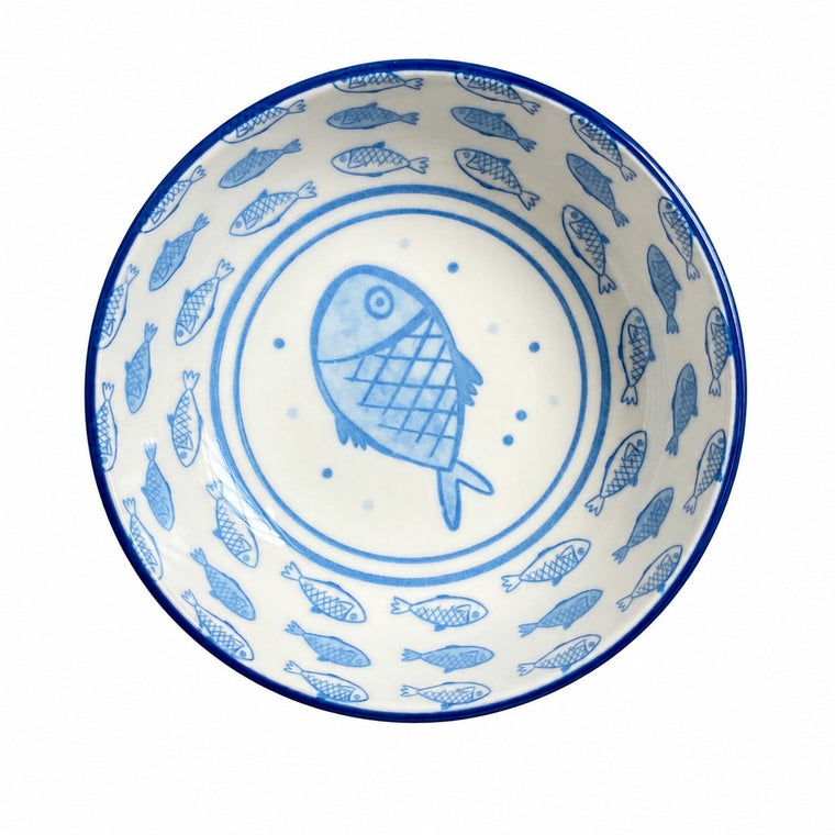 Big-head Fish Small Dish, 5 in (12.5 x 4 cm), Underglaze Decoration - product view 2