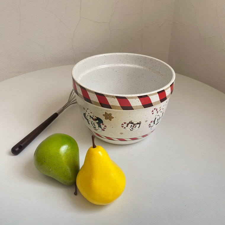 Speckled Glaze D Style Large Bowl, Ceramic Decorative Serving Bowl - detail 1