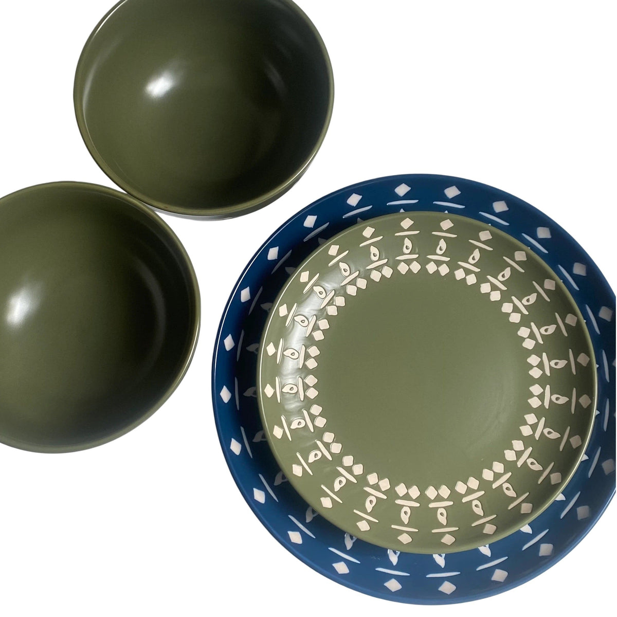Blue-Green Two-Tone Underglaze Ceramic Tableware Collection - product view 2