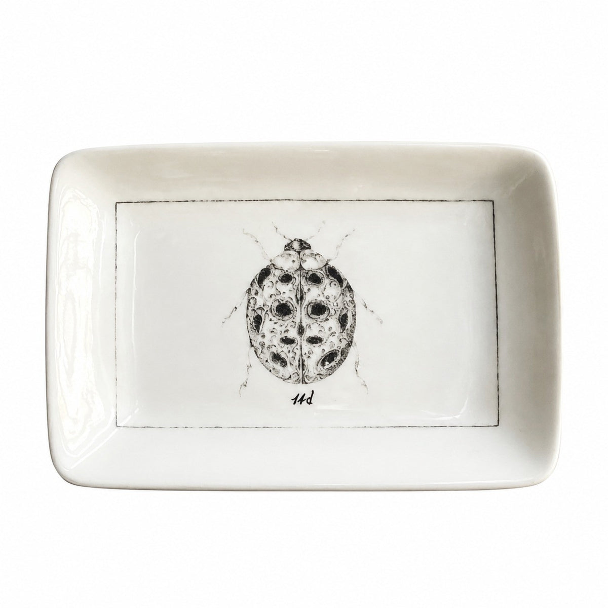Small Square Dish, Ladybug Pattern, 2 Pieces Set - product view 2