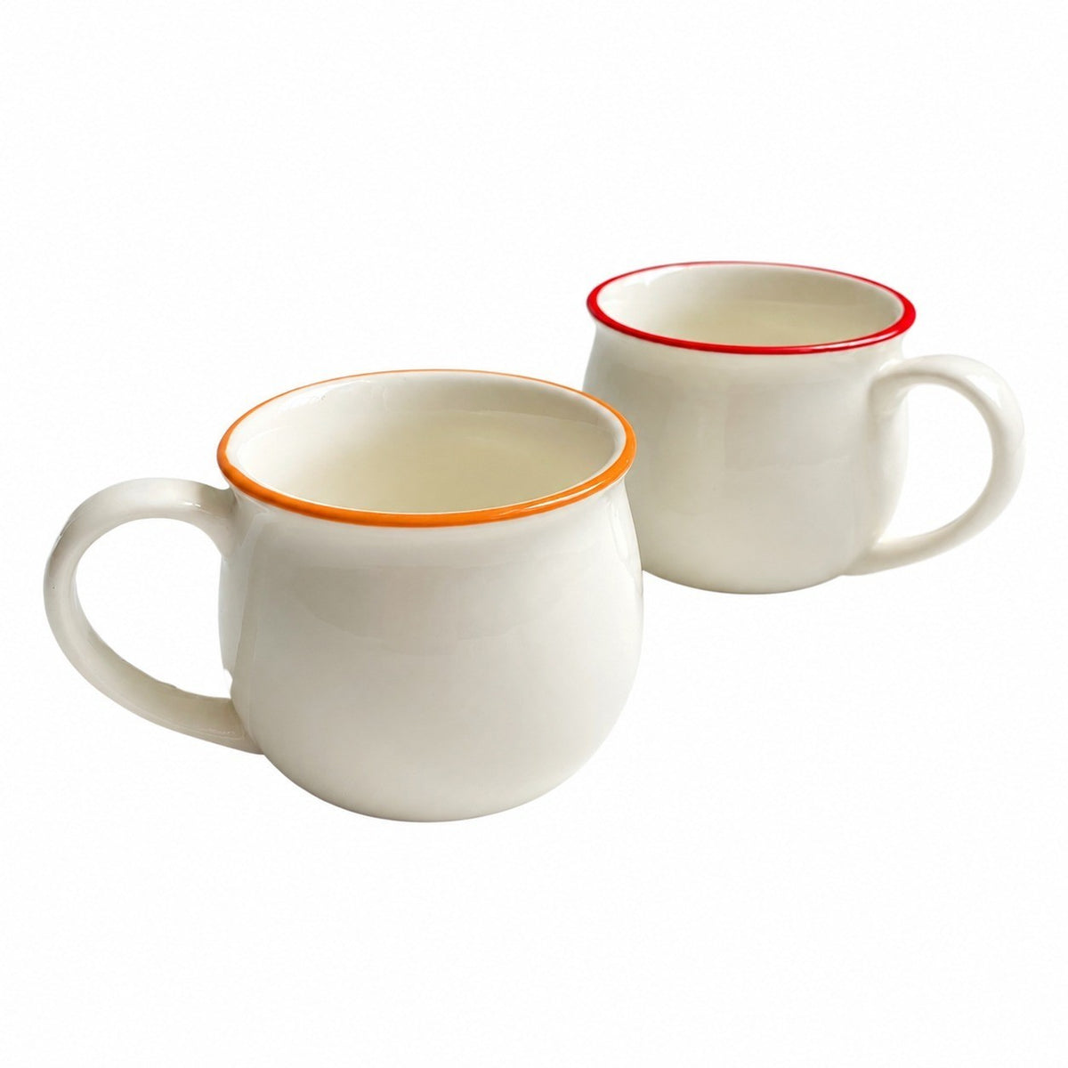 170 ml Cup, Red Rim and Orange Rim, Drinkware - product view 1