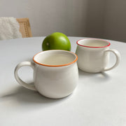 170 ml Cup, Red Rim and Orange Rim, Drinkware - detail 1
